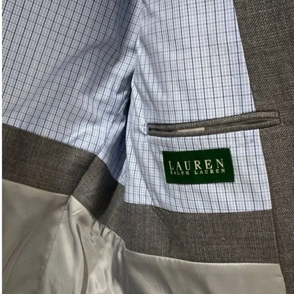 NEW Lauren Ralph Lauren Mens 42S Classic Gray Blazer‎ Suit Sport Coat